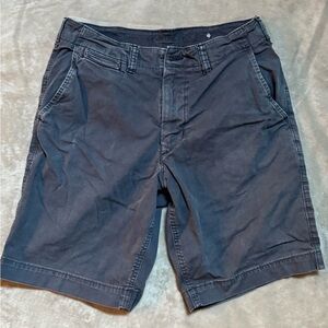 Men's Distressed/Weathered Navy Casual Shorts